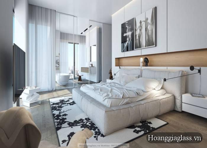 vách kính nhà tắm đẹp hiện đại