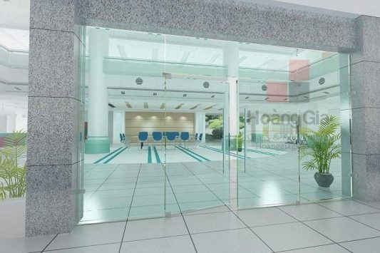 Cửa kính thủy lực 5 tấm