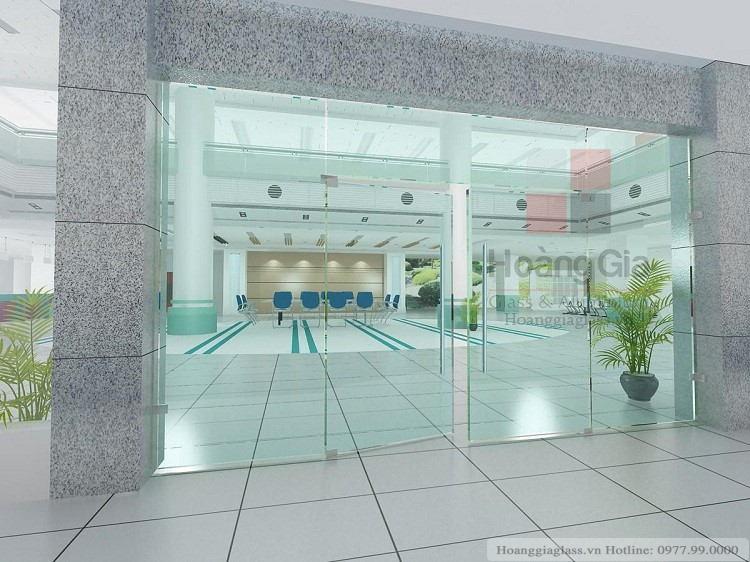 Cửa kính thủy lực 5 tấm sang trọng, cực bền Cửa kính thủy lực 5 tấm
