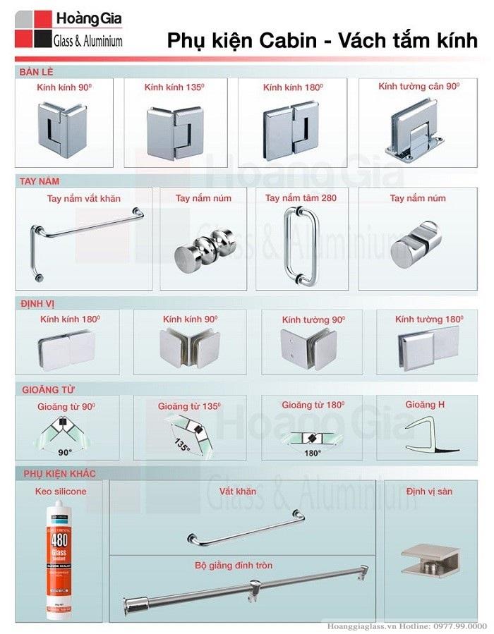 Phụ kiện vách tắm kính