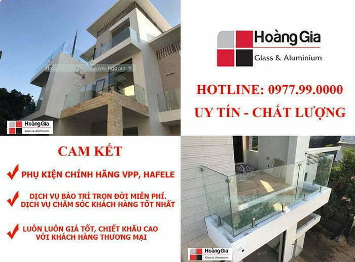 Thi công lan can kính tại Đại Mỗ – Hoàng Gia Glass