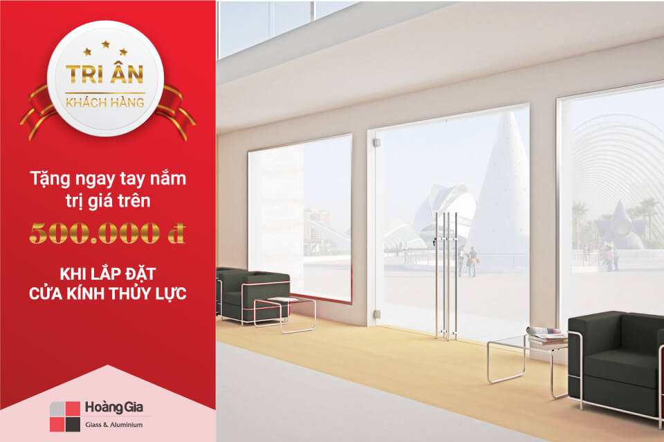 Cửa kính thủy lực quà tặng tri ân