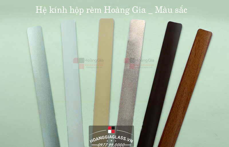 Bảng màu các lá rèm trong kính hộp hiện nay