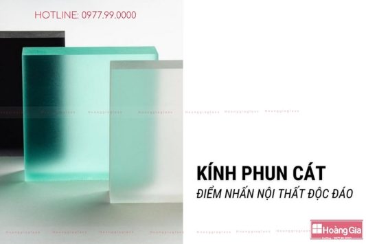 Kính phun cát mờ - kính phun cát hoa văn Hoàng Gia