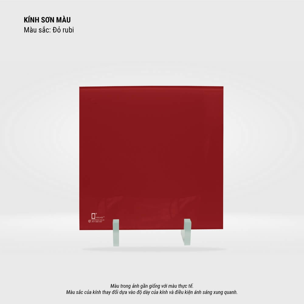 Kính ốp bếp màu Đỏ ruby Kính Màu Đỏ Ruby cường lực
