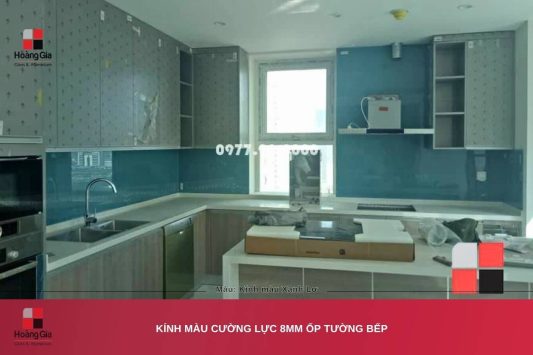 Kính Ốp Bếp Màu Xanh Lơ - Ảnh 3