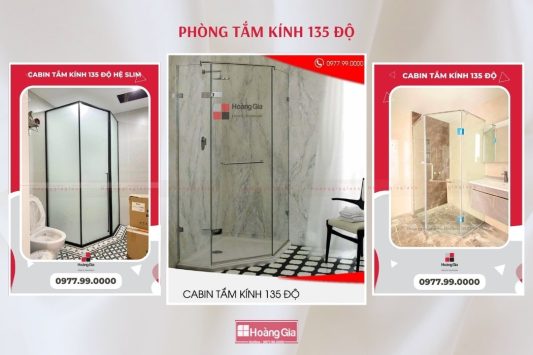 Phòng tắm kính 135 độ