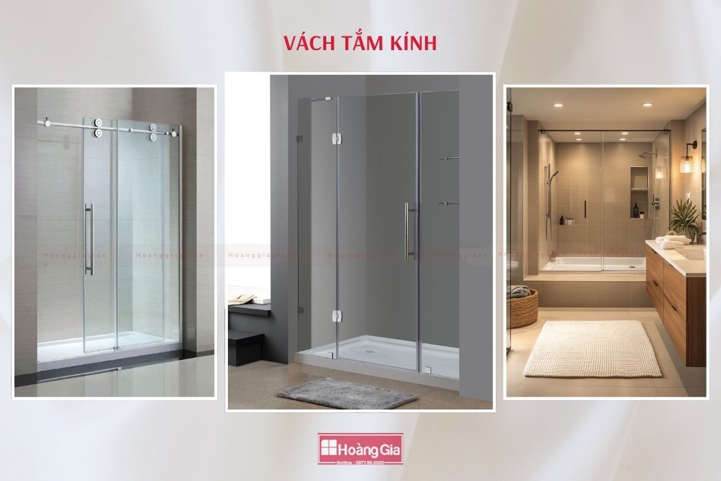 Vách tắm kính cường lực Hoàng Gia