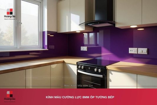 Kính Ốp Bếp Màu Tím phá cách - Ảnh 3