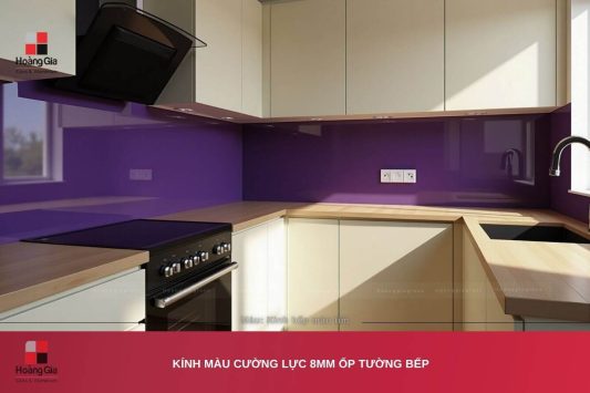 Kính Ốp Bếp Màu Tím phá cách - Ảnh 2