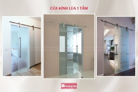 Cửa kính lùa treo 1 tấm