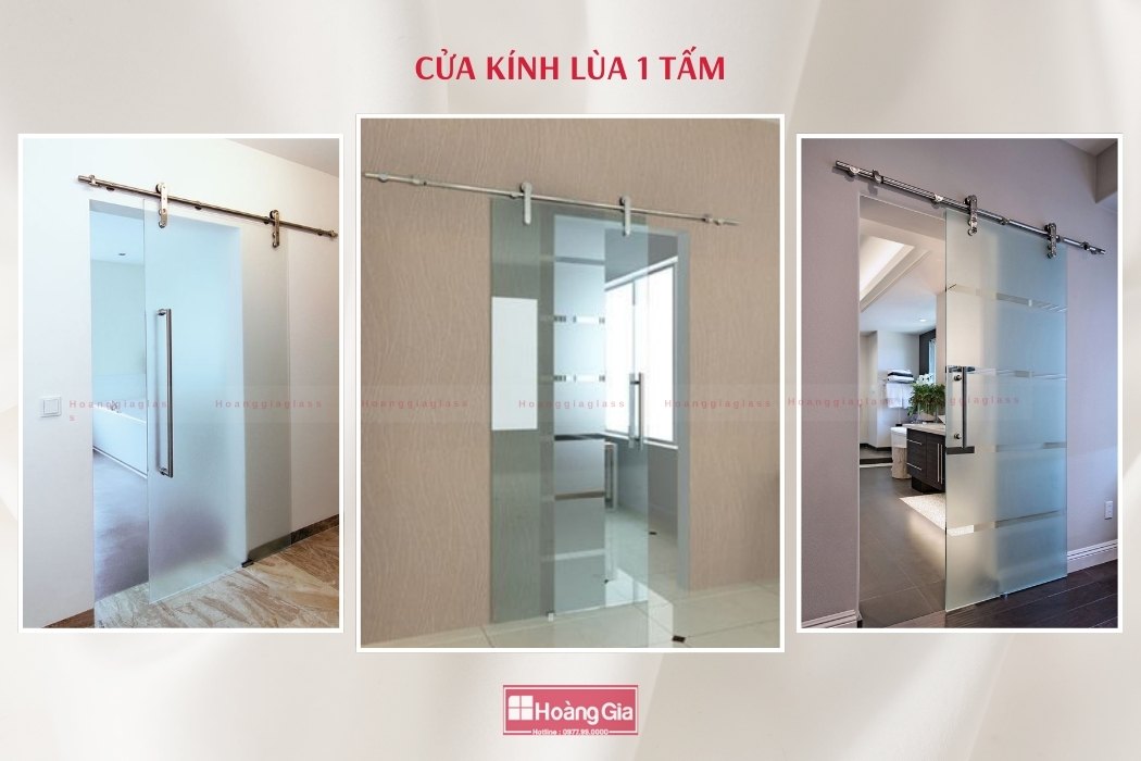 Cửa kính lùa treo 1 tấm