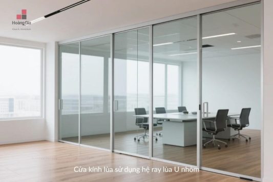 Cửa kính lùa ray u nhôm