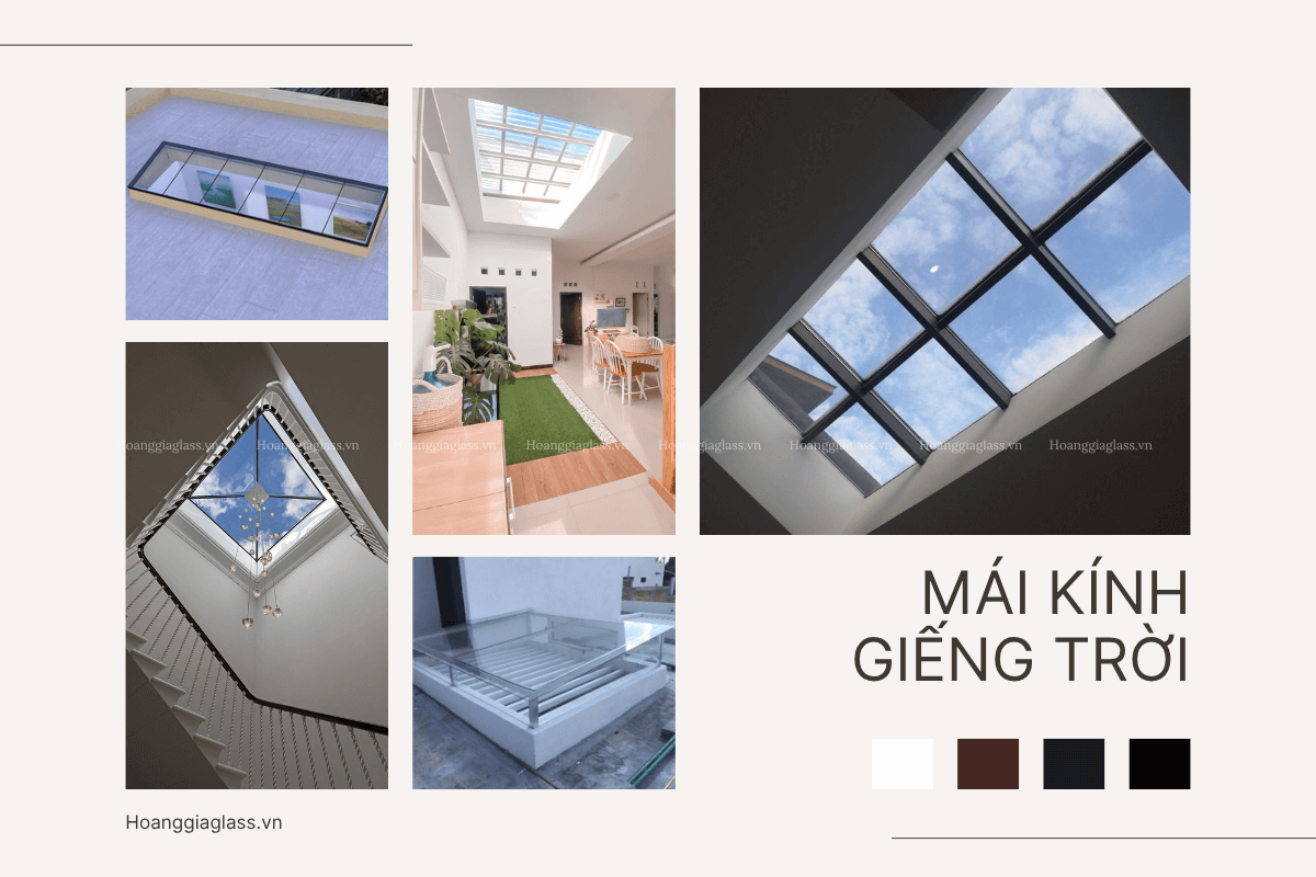 Mái kính giếng trời Mái kính giếng trời hoàng Gia Glass