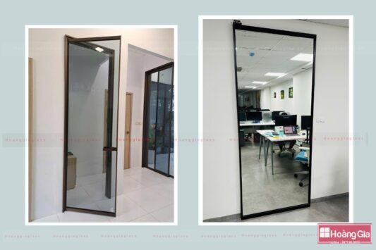 Mẫu cửa nhôm Hệ Slim trượt bóng ma 1 cánh